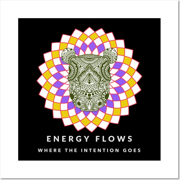 Energy flows Rhinoceros Wall Art by John Byrne